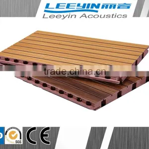 Cheap Wood Grain Groove Acoustic Paneling for Sale thumbnail-1