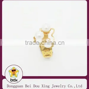 2015 Three Preal With Gold Plated Heart Shape Stainless Steel Rings thumbnail-1
