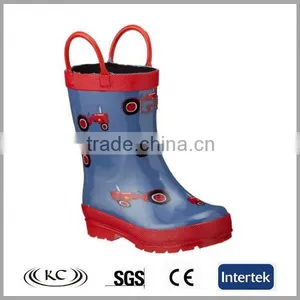 Bulk Wholesale Trendy Blue Car Wellington Work Boots thumbnail-1