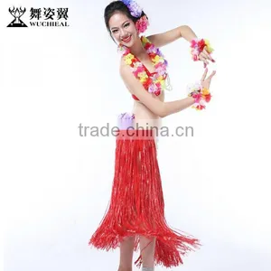 Wuchieal Sexy Hawaii Hula Skirt Costume, Belly Dance Costume in Festival Ceremony thumbnail-4