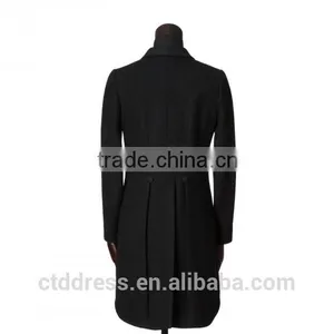 2015 New Style 100% Cashmere Black Coat Custom Made Women Clothing Manufacturers Overseas thumbnail-3