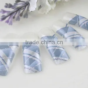 New Products Glitter Blue Airbrush False Nail DIY Artificial Nails thumbnail-1