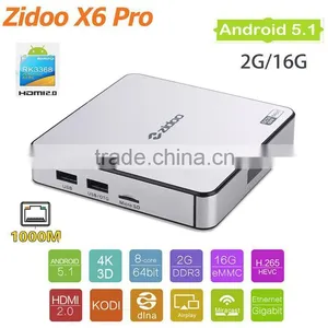 Zidoo X6 PRO TV Box RK3368 Octa Core Dual Band WIFI 4K KODI Android 5.1 TV Box thumbnail-2