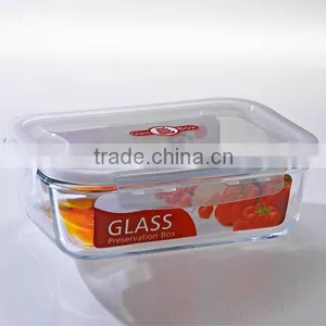 1000ML Food Use and Storage Boxes&Bins Type Rectangular Airtight Glass Food Storage Container With Silicone Seal thumbnail-1