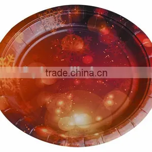12" Custom Paper Plates Shaped Paper Plate for Fast Food thumbnail-1