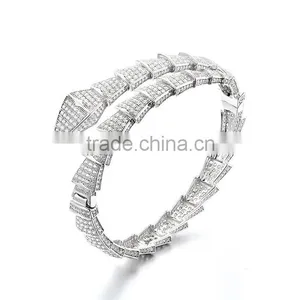 925 Sterling Silver Men's Silver Bracelet Men Bangle SBG629W thumbnail-2