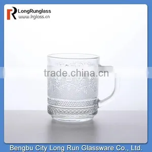 LongRun 310ml Carved Frosted Water Juice Drinking Glass Mug Wholesales thumbnail-2