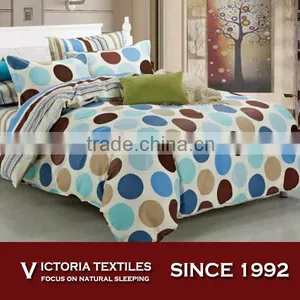 Polka Dots Aqua Brown Blue Printed Duvet Quilt Covers Bedding Sets With Pillow Cases thumbnail-1