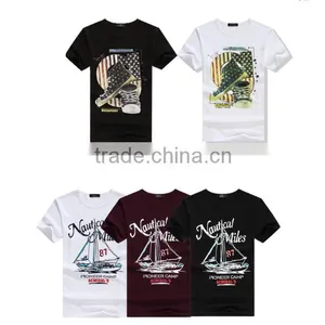 Wholesales Cheap 100% Cotton Men's T-shirts Tops and Blouse thumbnail-4