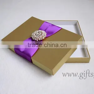 Handmade Luxury Wedding Invitation Boxes Wholesale thumbnail-2