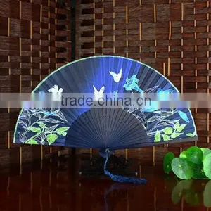 Ladys Silk Dance Fan/cherry Blossom Silk Hand Fan for Event Party Supplies thumbnail-6