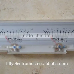 Panel 2 VU Meter 500uA 650 Ohm 156x52.5mm No Lamp SD-317 thumbnail-1