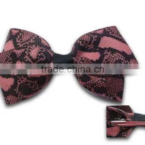 Beautiful Printed Ribbon Butterfly Tie Barrette thumbnail-1