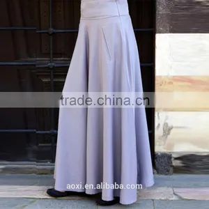 OEM Service China Factory Custom Made Denim Width Ethinic High Waist Skirt Woman Skirt thumbnail-1