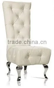 Tuffed Upholsteryed Silver Throne Chair TC1015 thumbnail-1