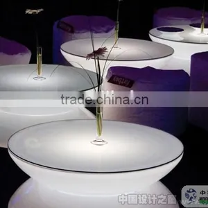 IP65 Waterproof Round Shaped Illuminated Outdoor Led Coffee Table thumbnail-4