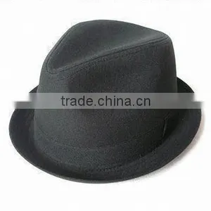 100% Wool Felt Mens Custom Fedoras Hat Manufacturer thumbnail-1