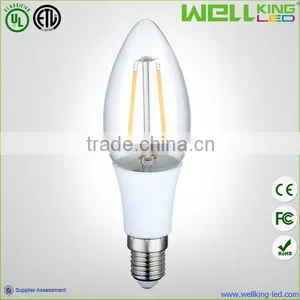 35*119mm Dimmable 4W/2W Clear Glass Led Bulb Filament With E12/E14 Base thumbnail-1