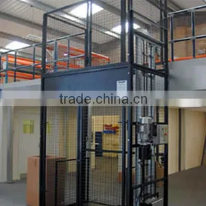 Vertical Guide Rail Elevators Hydraulic Warehouse Cargo Lift Price thumbnail-1