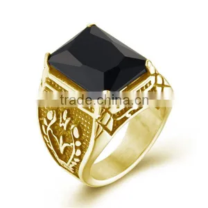 18kgold Plated Red Black Crystla&rhinestone Ring thumbnail-3