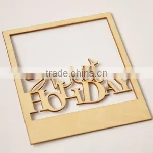 Wood Veneer Frame, Wooden Flourish Scrapbooking Card Craft Embellishments thumbnail-1