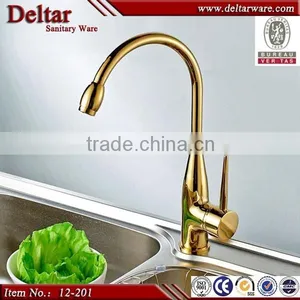 Middle East Market Modern Golden Faucet, Wall Mounted Kitchen Faucet Mixer Water Tap From Kaiping Factory thumbnail-1