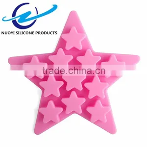 Eco-friendly Five-Pointed Star Silicone Decorative Ice Cube Tray thumbnail-1