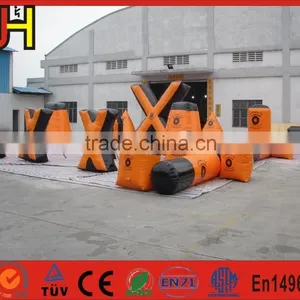 Factory Directly Produce 16 PCS 0.6mm PVC Material Used Inflatable Paintball Bunkers For Sale thumbnail-4