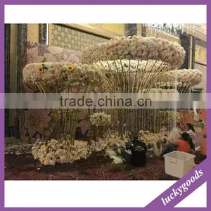 Huge Gold Metal Flowerpot Stands Wedding Stage Decoration Metal Stand thumbnail-3