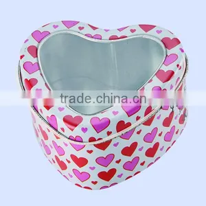 Heart Shape With Window,color Printed,chocolate Tin Box thumbnail-1