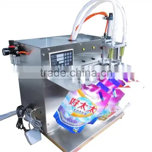 Big Volume 17L Double Nozzles Spout Bag Filling Machine For Liquid Oil Milk thumbnail-2