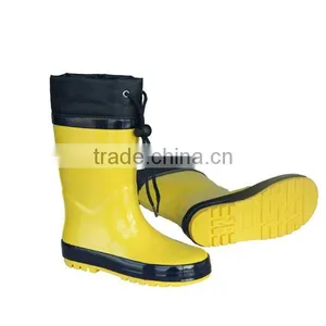 Children Purple Rubber Rain Boots With Collar thumbnail-3