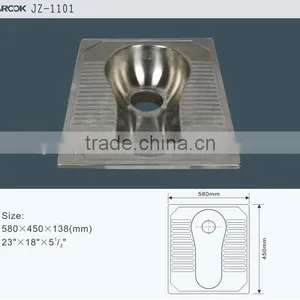 Stainless Steel Squatting Pan Types of Squat Toilet thumbnail-1