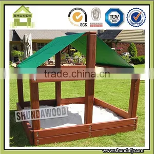 SD-SB01 Hot Wooden Sandbox With Canopy thumbnail-1