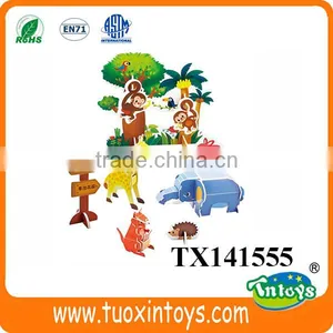 3D Animal Puzzle Dinosaur Designs Intelligent Toys for Kids 62pcs thumbnail-3