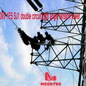 MEGATRO 110KV 1E5 SJ1 Double Circuit Light Angle Tension Tower thumbnail-3