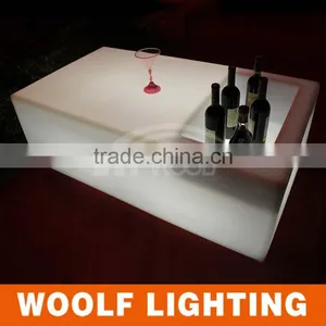 Biservice Nightclub Bar Used Flashing LED Rectangle Table With Cooler thumbnail-2
