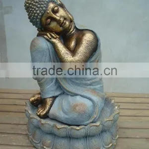 India Market Fiberstone Sitting Buddha Statue thumbnail-5