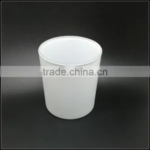 Canadian 400ml Matte White Sprayed Color Glass Candle Jar thumbnail-2
