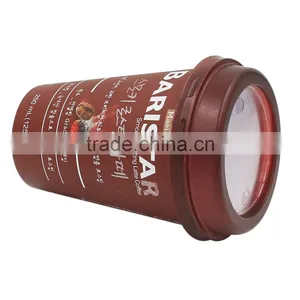 Wholesale Plastic Reusable Coffee Cups With Lid, IML Cheap Different Types Of Drink Cup thumbnail-4