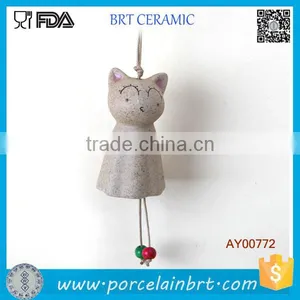 Home Decor Cat Ceramic Wind Chimes thumbnail-3