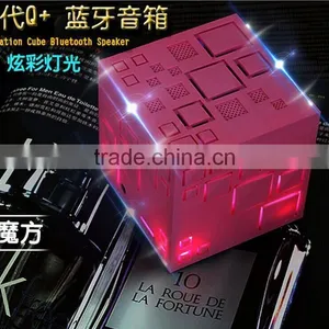 NEW Wholesale Magic Cube Mini Bluetooth Speaker Q Plus Portable Subwoofer Speaker Music Player With FM Radio thumbnail-5