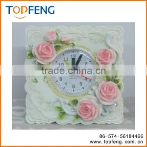 Rimobul Petite Floral Table Resin Petite Floral Alarm Clock thumbnail-1