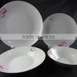 16 Pcs Dinnerware Set With Pig Pattern Decal thumbnail-1