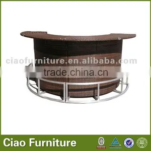 Outdoor Rattan U Shape Bar Table thumbnail-1