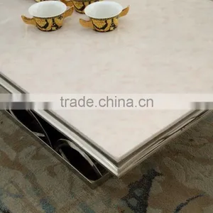 2016 Luxury Stainless Steel Dining Table/ Elegant Marble Dining Table for Wholesale AH068 thumbnail-4