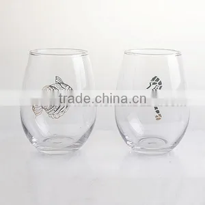 Ocean Fish and Hippocampus Stemless Wine Glass Cup thumbnail-2