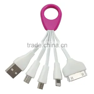 4-in-1 Multi USB Adapter Charging Cable Connector for Iphone 6, 6 Plus, 5 / 5s / 5c, Ipad,Smartphones thumbnail-2