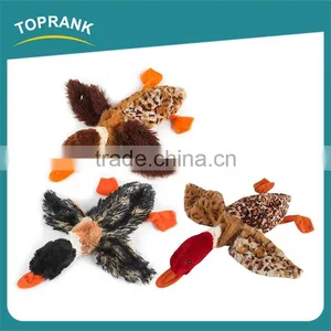 High Quality Eco-Friendly Pet Products Suppliers Pet Toy Unstuffed Plush Wild Duck Dog Toys thumbnail-1