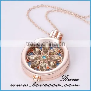 Aromatherapy Jewelry Essential Oil Diffuser Locket Perfume Necklace thumbnail-4